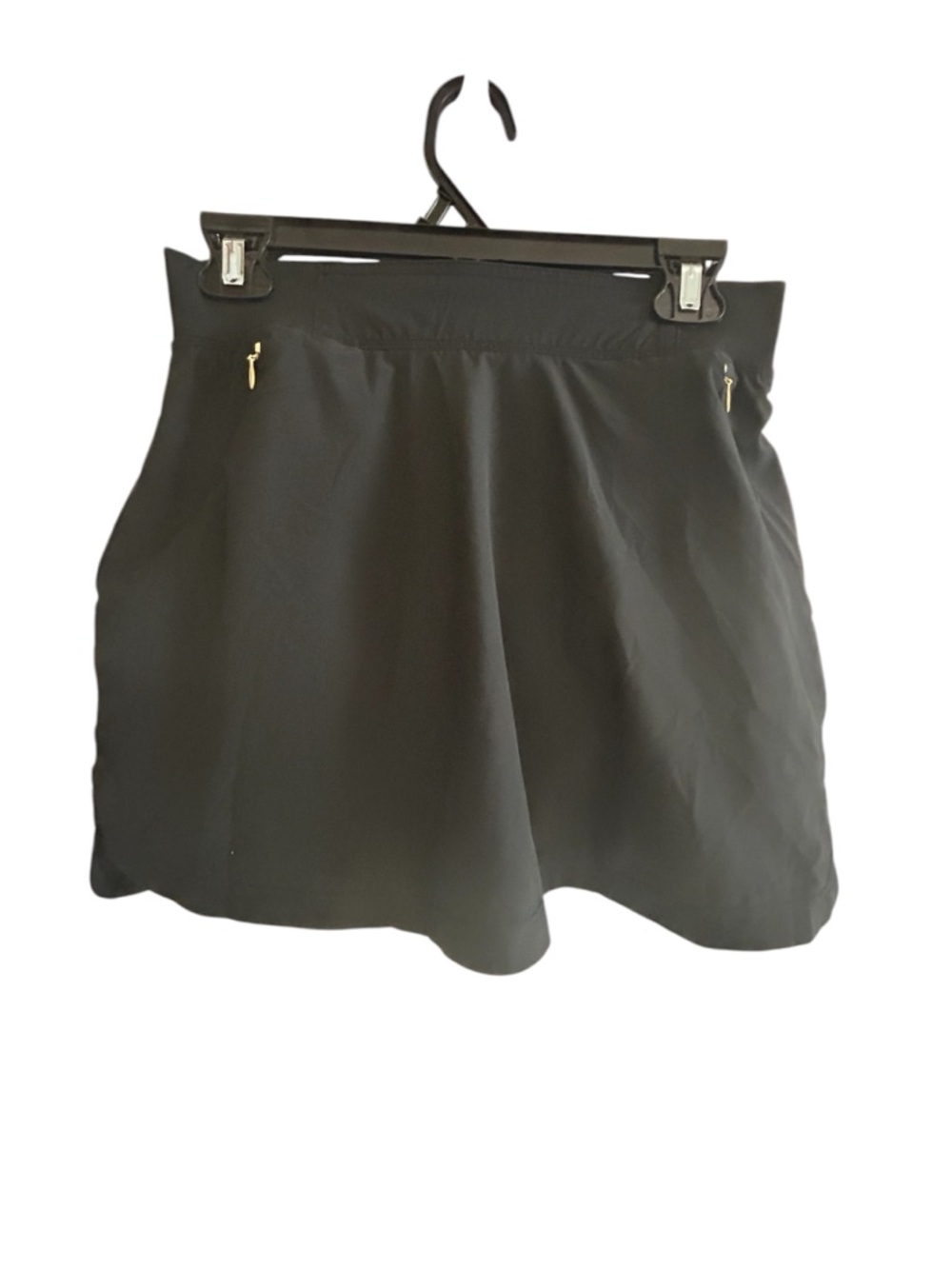 Lilly Pulitzer Black Athletic Skort with Gold Zipper Accents Size XS